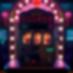 Intricate design of a classic slot machine