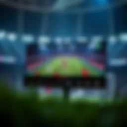 Dynamic soccer streaming interface showcasing live match coverage