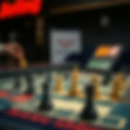 A strategic board layout illustrating betting tactics