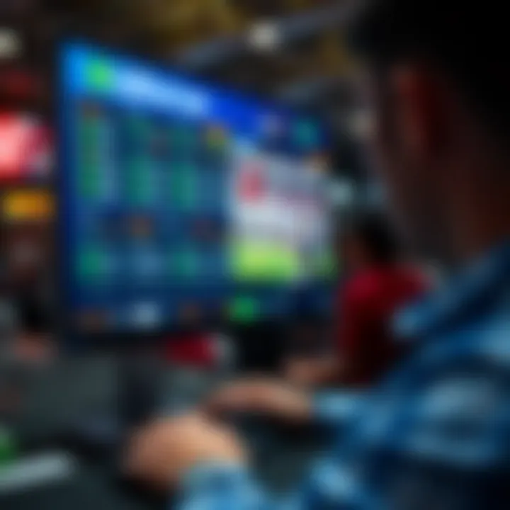 A digital interface illustrating user engagement in live betting.