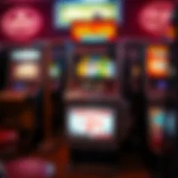 An illustration depicting the history of video poker, showcasing vintage machines.