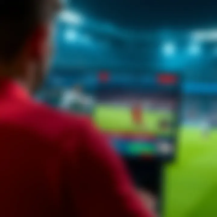 User interface of a virtual football site