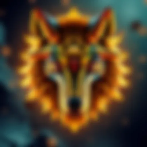 Symbolic representation of the Wolf Gold slot game